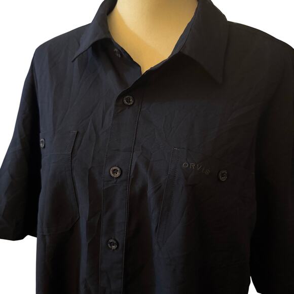 Orvis Short Sleeve Woven Shirt With UV Protection, Blue, Size XL - Picture 7 of 8